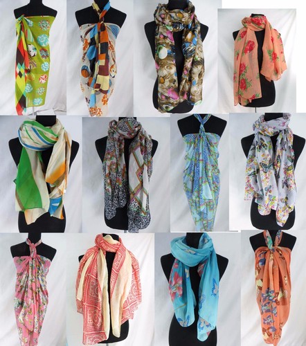 US SELLER-lot of 6 Wholesale sarong Casual Clothing for Women fashion scarves