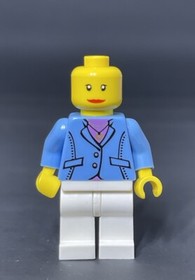 Lego Minifigure Medium Blue Jacket (TRN117) From World City Sets 4511 10157