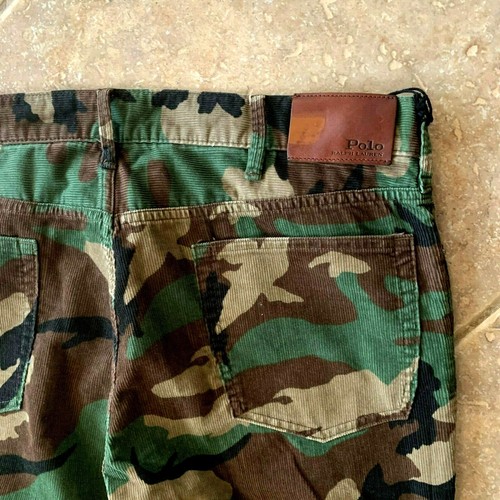 Polo Ralph Lauren Prospect Straight Pants Mens 32 x 32 Camo Corduroy NWT $125