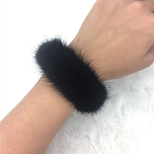 Eg /_ Damen Nerz Haar Pferdeschwanz Schwanz Haargummi Seil Streifen Armband Mode