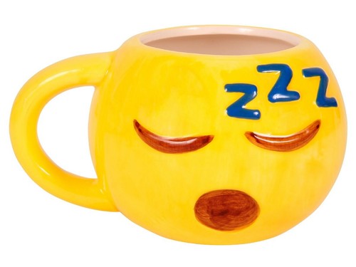 Emojicon Tasse Henkelbecher cool Gelb Funny Bürotasse Frühstück Emoticon