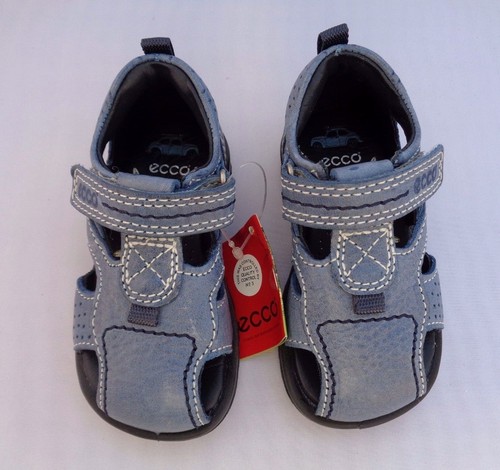 ECCO /"HIDE AND SEEK/" BLUE LEATHER CLOSED TOE SANDALS SHOES UK3-3.5//EU19