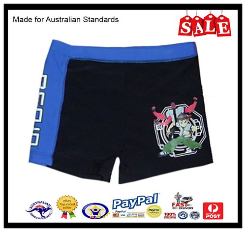 SALE GENUINE AUS LICENSED Ben 10 Boys Swimming Togs Bathers Trunks Quick Dry