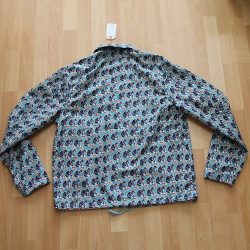 NUOVO Nudie Jeans giacca Josef Coach Jkt Logo Boy Turquoise M Jacket