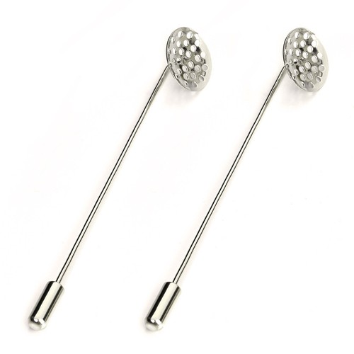 10er Pack Silber Broschen Blank Basis Brosche Pins DIY Schmuckzubehör