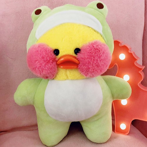 Lalafanfan Cafe Mimiins Yellow Duck Plush Toy Stuffed Doll Xmas Cute Kids Gift