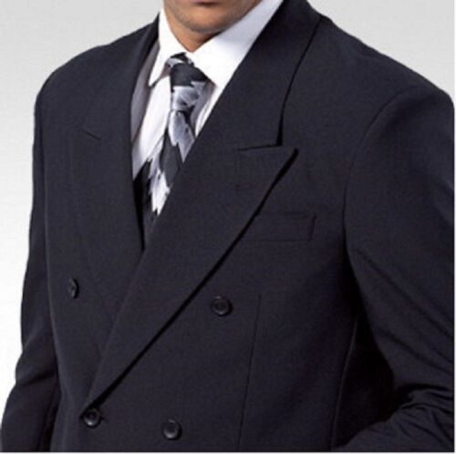 Gray 5901B Men/'s Classic 2 Piece Jacket /& Pants Double Breasted Suit Black Navy