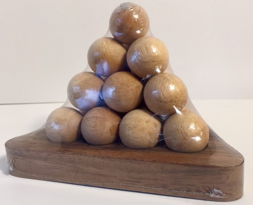 Pyramid Puzzle Ball Wooden Wood Building Game 3D Jigsaw Brain Teaser Toy Dilemma