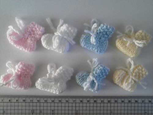 Booties Baby shoes Embellishments Cards Making craft Baby Shower Naminng day