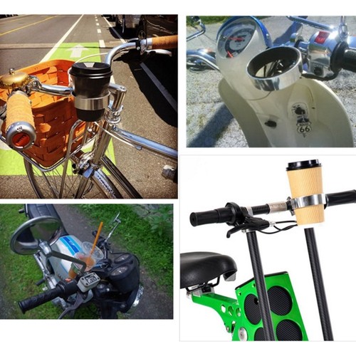 Bicycle Coffee Cup Holder Water Bottle Cycling Aluminum Alloy For Handlebar Rack