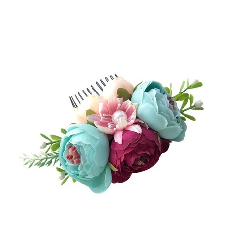 2018 Cute Baby Flower Pearl Hairpin Artificial Flower Leaves Girls Hair Clip