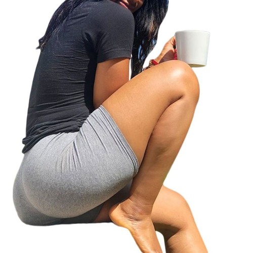 New Womens Fitness Half High Waist Quick Dry Skinny Yoga Bike Shorts Leggings