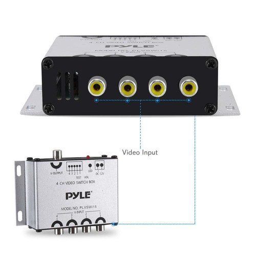 4-Channel Car Video Switcher Box 4 Camera Input Port 1 Output via Vehicle...