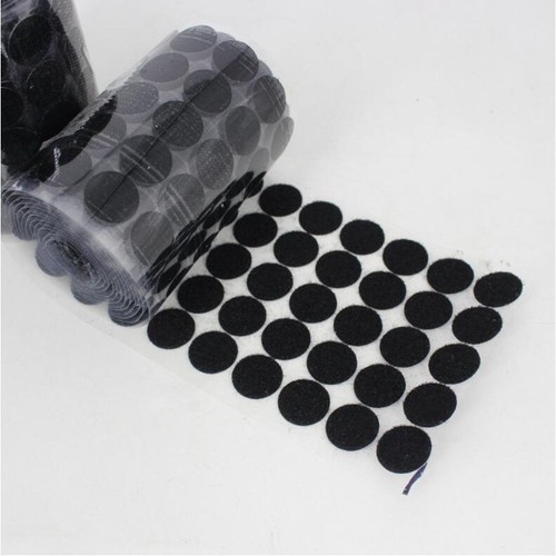 100 Paires 2CM Magique Rond Autocollant Double Face Crochets Attache Ruban BL HG