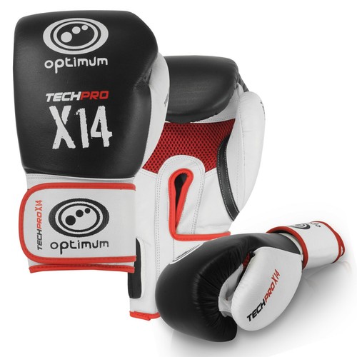 sparring Muay Thai Formazione Guanti PRO in Pelle Guantoni Da Boxe MMA