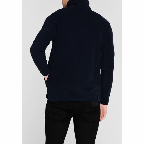 Gio Goi Mens Pocket Fleece Full Zip Top Sweatshirt Jumper Long Sleeve