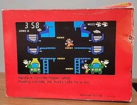 Vtg 1983 Nintendo Mario's Cement Factory Game & Watch Tabletop Game CM-72 w/ Box