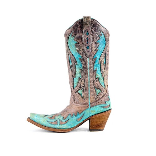 Details about / womens western half boots top cow genuine leather handmade Weedding cowgirl boot