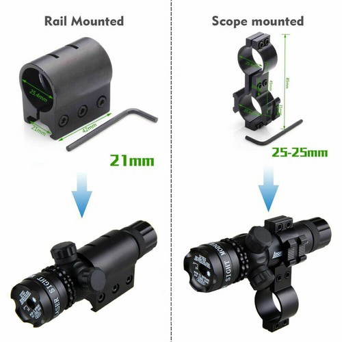 Green Dot Laser Sight Scope 11mm Outdoor Hunting Tactical Rifle Rail Combo