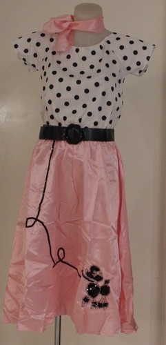 Size L 50s BOPPER COSTUME GREASE ROCK N ROLL DANCE LADIES PARTY FANCY DRESS UP