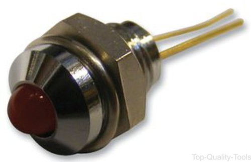 LED indicador de montaje del panel Rojo snap-in 15 ma 37 MCD 5 mm no clasificado 2 VCC