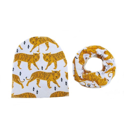 Lovely Cartoon Printed Baby Hats Cotton Beanie Hat For Boys Girls 0-3 Years Cap