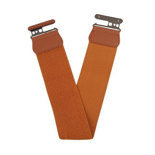 Women Wide Waist Belt Vintage Faux Leather Elastic Stretch Buckle Waistband G