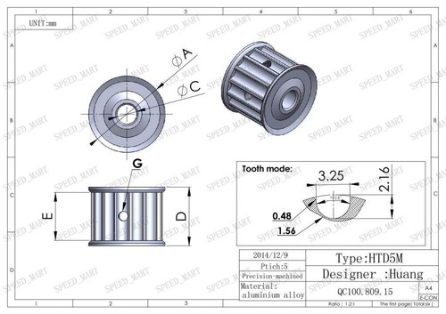 5M HTD5M 60T 12T Belt Width 20mm Timing Pulley Belt set kit Reduction Ratio 5:1