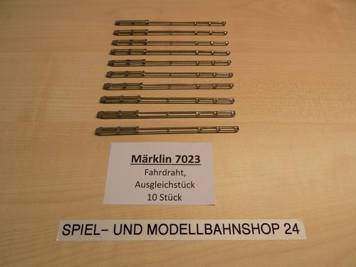 guter Zustand, Fahrdraht Oberleitung 10 Stück Ausgleichstück Märklin 7023