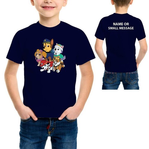 Personalised Dog Kids Boys girls Birthday Theme custom name T-Shirt 1