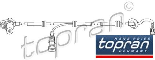 TOPRAN 110485 Sensor Raddrehzahl für AUDI SEAT