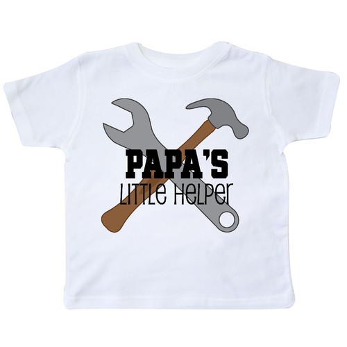Inktastic Papa/'s Little Helper Toddler T-Shirt Papa Gift From Grandson For Tools