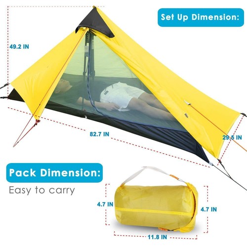 LanShan 2 3F UL GEAR 1-2 Personen For Outdoor Ultraleicht-Campingzelt 3 Season