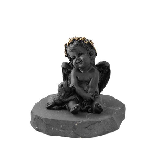 Little angels made of rare stone Shungite unusual souvenirs from Russia Tolvu