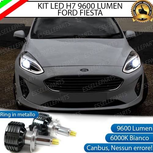 KIT LED H7 FORD FIESTA MK7 VIGNALE CANBUS 6000K XENON 9600 LUMEN NO AVARIA LUCI