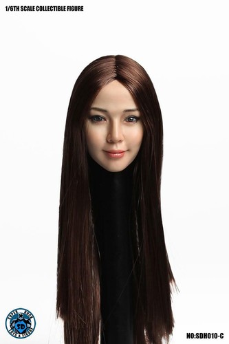 1//6 Woman Head Asian Girl Female Sculpt Model PVC Carved SUPER DUCK SDH010