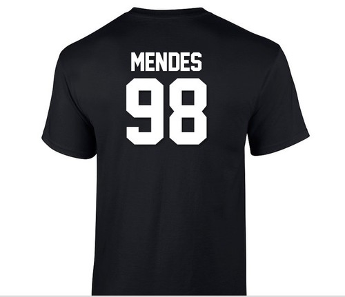5XL Shawn Mendes 98 Black T-shirt Magcon Boys Tour Concert Cotton Tee Shirt S