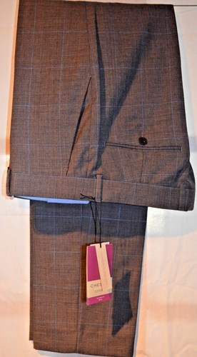 Chester Barrie SOHO Grey Check Trousers W34 L31 London Smart Tailored Fit