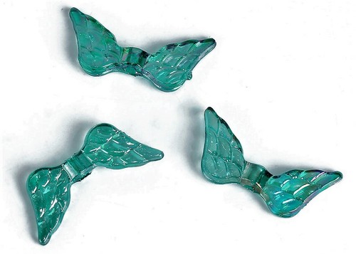 20mm Angel Wing Beads Dk Green Butterfly Fairy Dragonfly Jewelry Finding Acrylic