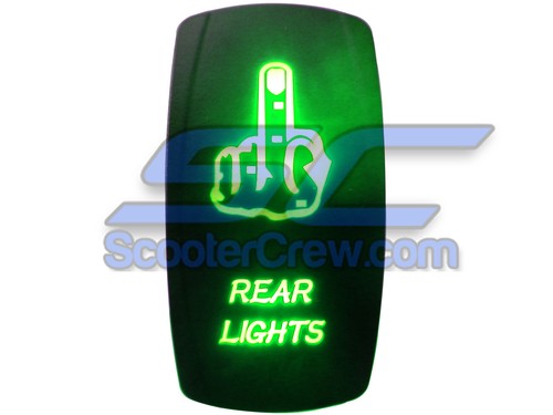 UTV Box Switch Green Led On Off Rear Lights Toggle Square 5 pin Dune Sand 1900