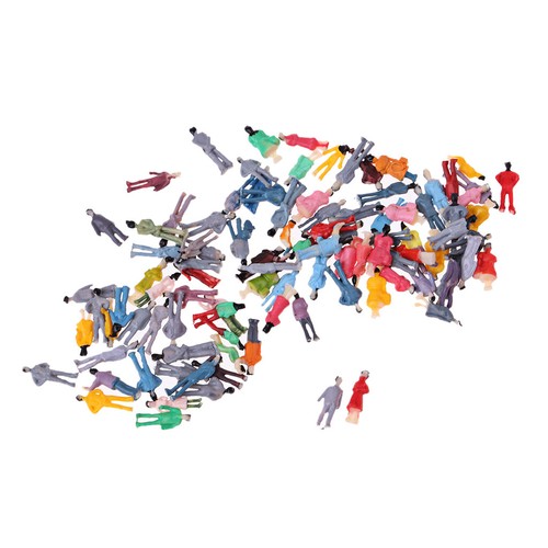 100x Zugszenenlayout Passagier Personen Figuren Gemaltes Modell Maßstab 1//150