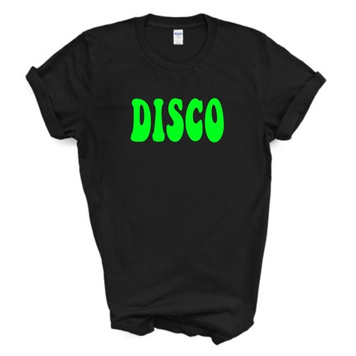 DISCO T-shirt//70s//80s//Danza//Boogie//Gallina//Neon//Glitter Designs//Da Uomo Donna Bambini