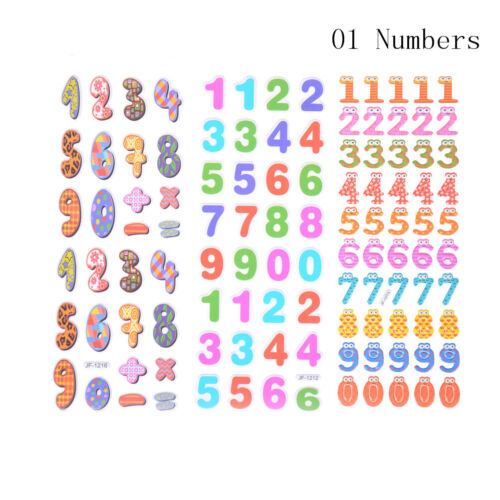 5X 3D Bubble Stickers Party Supplies Decoration Kids Gift Number Letters Toys ZN