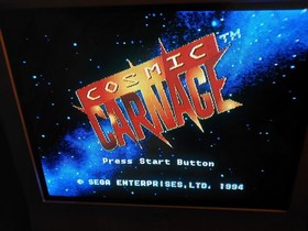Cosmic Carnage Sega Genesis 32X Authentic Cartridge Tested And Working