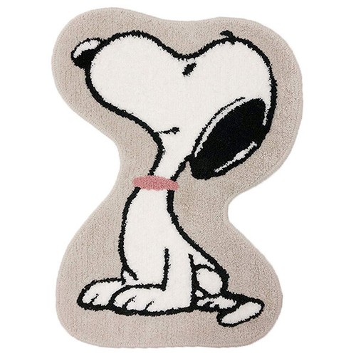 Peanuts Waiting Snoopy die cut door mat room home bathroom non slip rug New