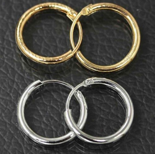 Ohrringe Edelstahl Ohrstecker Creolen Silber Damen gold