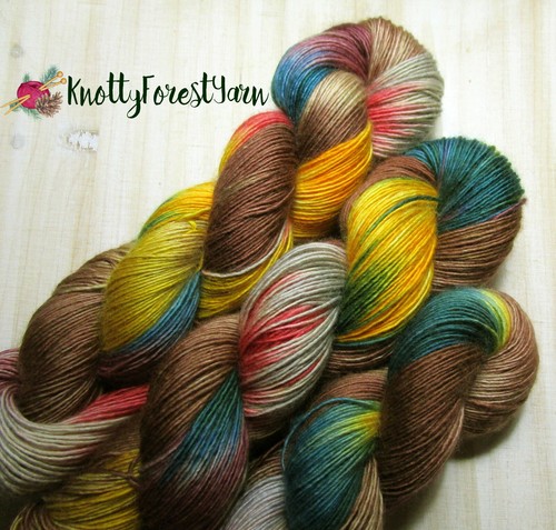 Hand Dyed Yarn PENDLE BLANKET Feather Single Ply Sock SW Merino Wool 400y Multi