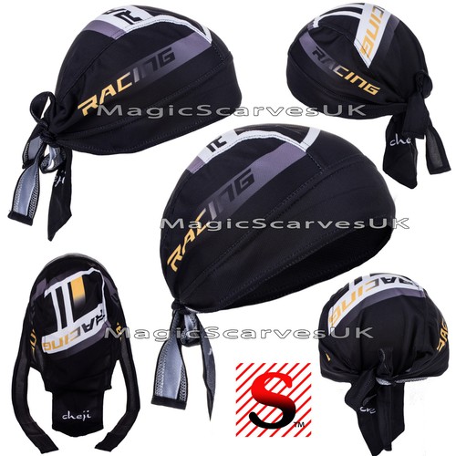 Gli uomini fanno Durag Bandana Sciarpa Testa Tie Down Band Ciclismo Biker Skull Cap Pirata Cappello
