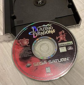 Blazing Dragons Sega Saturn 1996 Video Game Missing Cover Art Tested Working