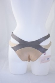 Agent Provocateur ~ MAZZY ~ bikini bottoms BNWT AP size 2 metallic UK 8/10 gold